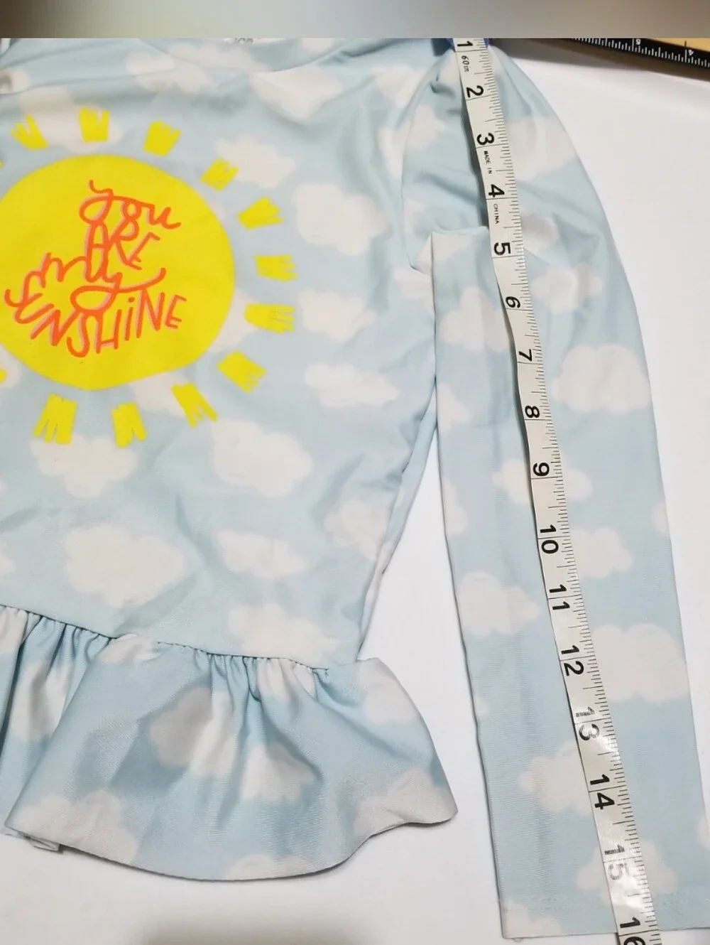 Cat & Jack Size 6 Blue Rash Guard With 